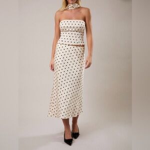Cream Polka Dot Skirt